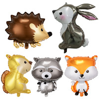 Children's Birthday Party Decoration WILD ONE Forest Animal Set Aluminum Balloon