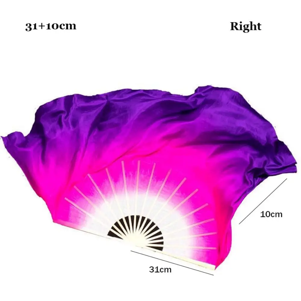 

31cm Bamboo Chinese Short Bellydance Fan 10/20cm Half Circle Silk Colorful Children Bamboo Fans 10 Styles Hand Dye Adults Fan