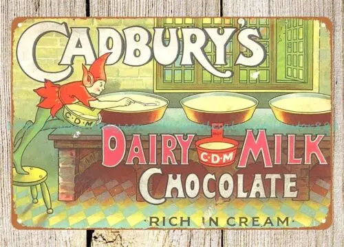 CADBURYS DAIRY MILK CHOCOLATE metal tin sign decor shop