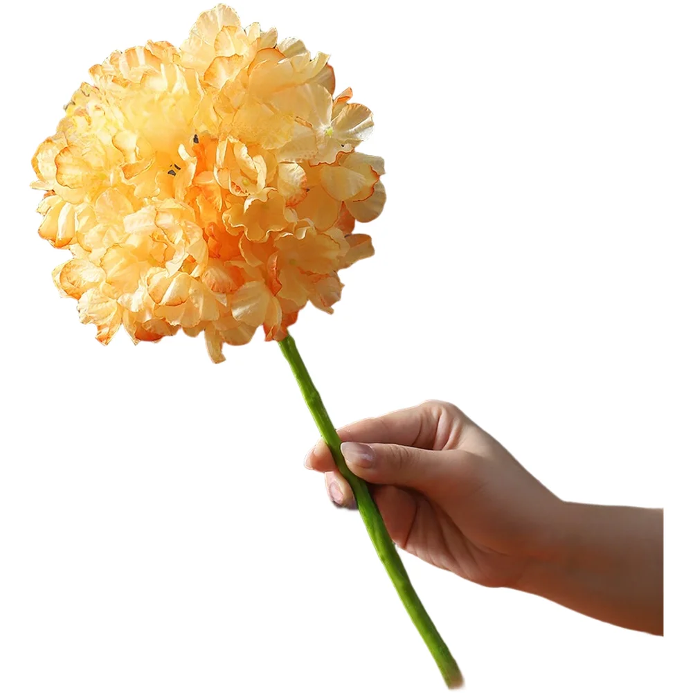 Artificial Hydrangea Silk Flower Bouquet Scorched Edge Realistic Fake Flowers For Wedding Party Home Vase Centerpiece Decor Arra