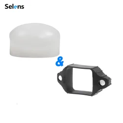 Selens Magnetic Silicon Light Diffuser Rubber Sphere Modular Flash Accessories for Canon Nikon Yongnuo on-Camera Speedlite