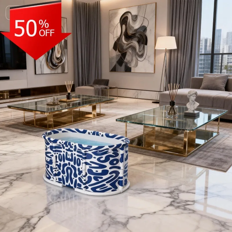 

Adult Bathtub Portable Wanna Wolnostojaca Foot Spa Basin Foldable Bathroom Ice Bath Tub Home Lamb Barrel Half Body Bath Bucket