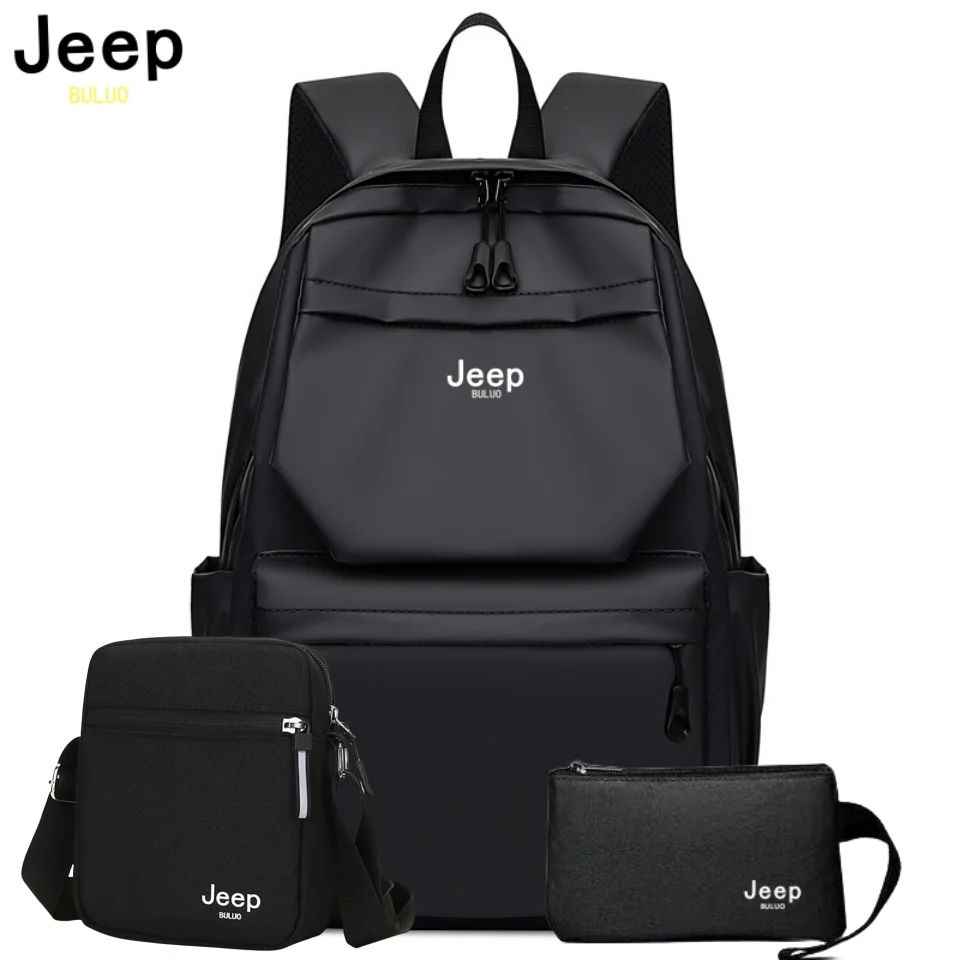 Men Backpack JEEP BULUO Brand High Quality Nylon Waterproof Back pack Laptop Pack Bags 15 inches Business Cycling Trip Bag New