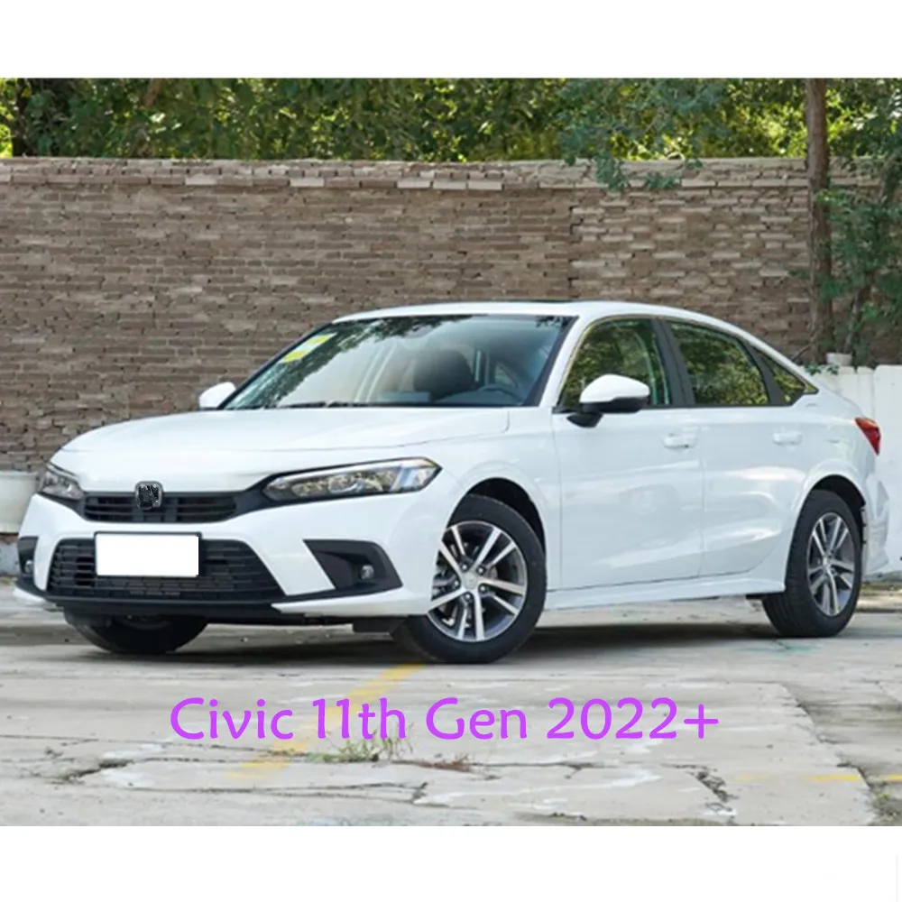 Mặt Trận Sương Mù Đèn Bao Viền Nhựa ABS Kiểu Dáng Xe Phụ Kiện Lông Mày Trang Trí Cho Xe Honda Civic 11th Gen 2022 2023 2024