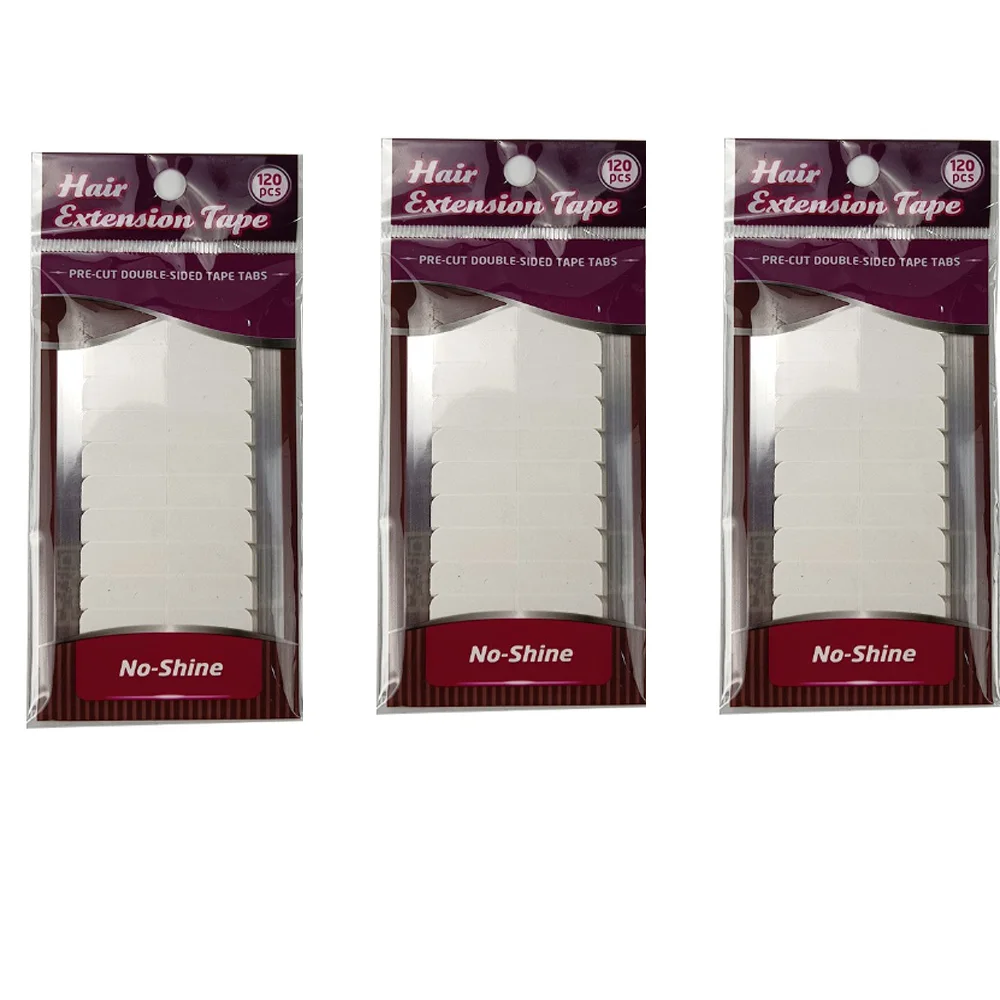 

120 вкладок/лот, 10 листов, 0,8 см * 4 см, без блеска, белая клейкая лента, водонепроницаемая лента для наращивания волос