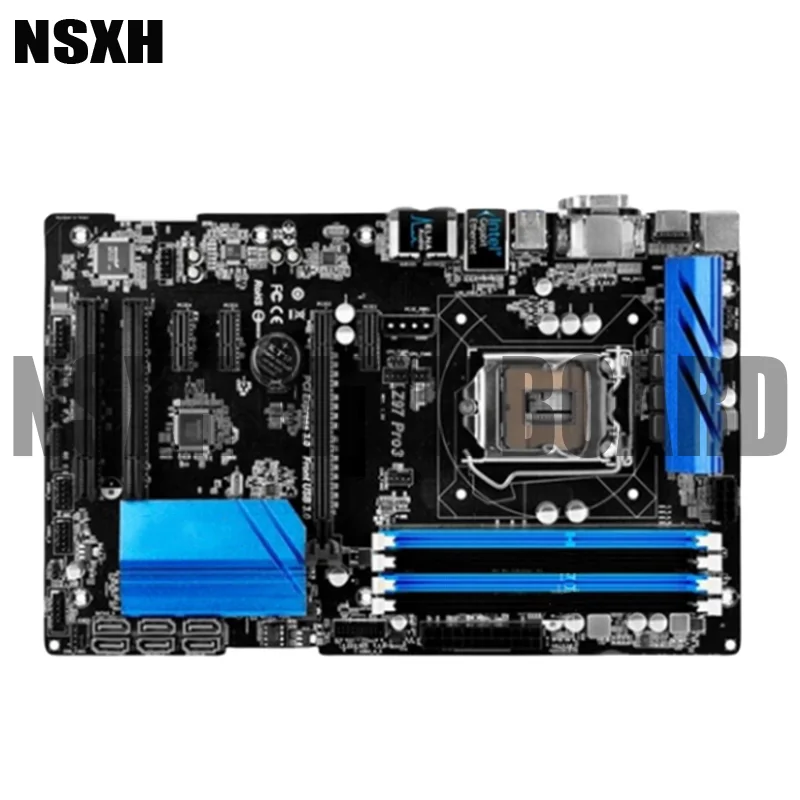 Placa-mãe original Z97 Pro3, 100% testado, totalmente trabalho, 32GB, LGA, 1150, DDR3, ATX