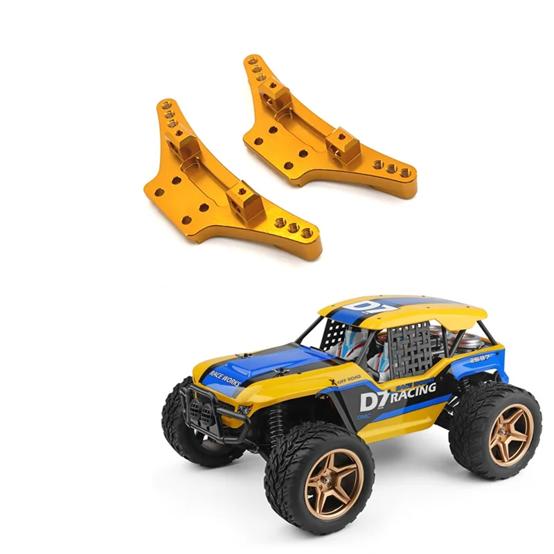Torre ammortizzatrice anteriore e posteriore in metallo per Wltoys 104009 104016 104018   12401 12402-A 12403 12409 Parti di aggiornamento, gialle
