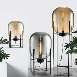 Modern Glass Table Lamp Creative Glass Decorative Lamp Desk Accessories Bedroom Lamp LED Lamp Decoration Lamps for Living Room