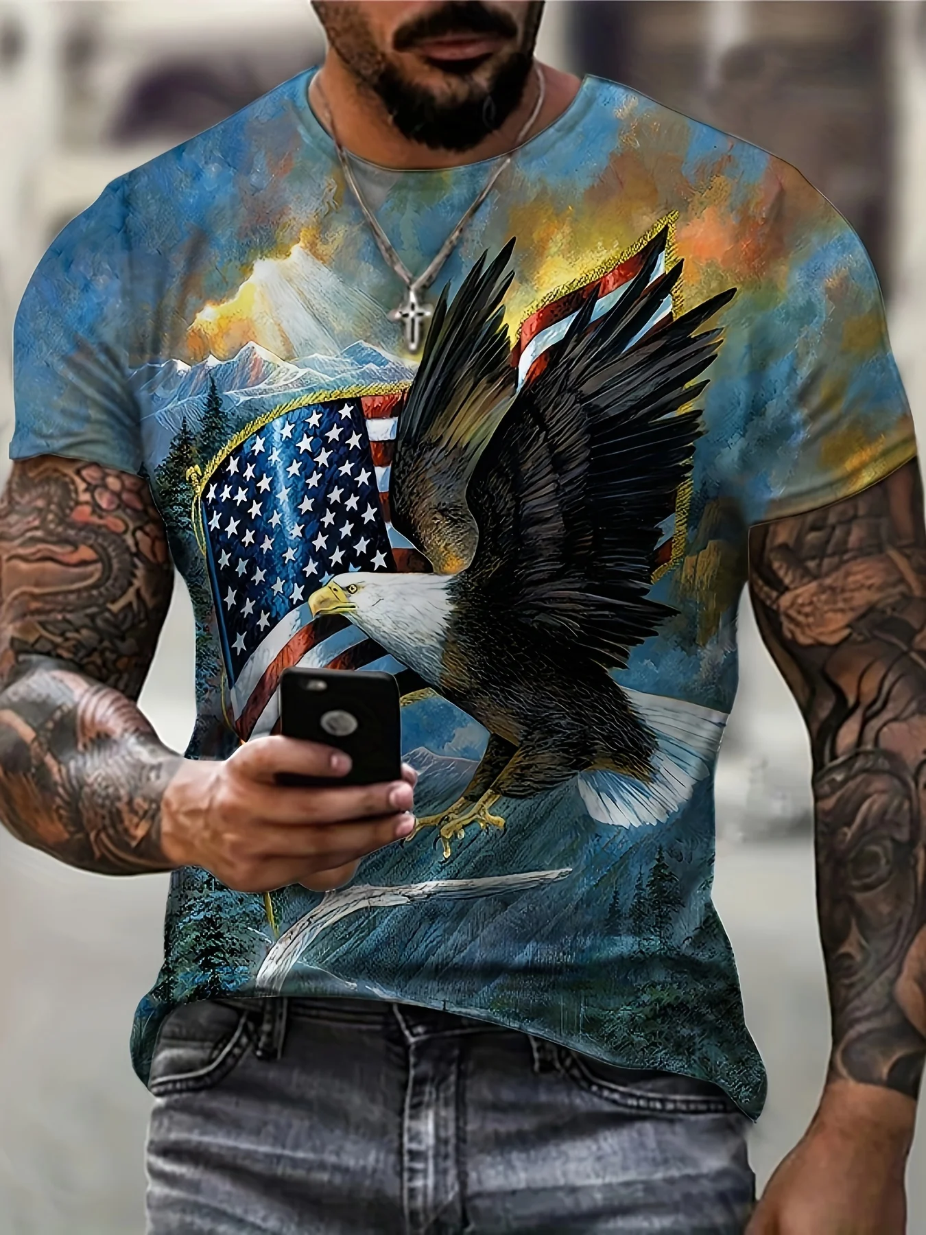 

2024 New Men's 3D Trendy T-shirt