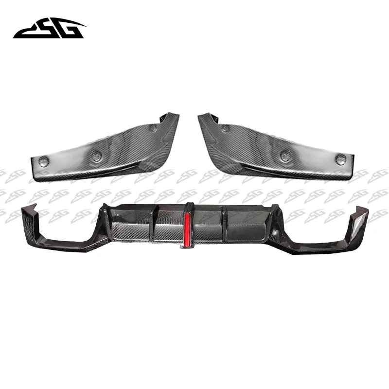 For BMW X3M F97 X4M F98 2019-2021 Carbon Fiber Rear Bumper Diffuser Spoiler Rear Lip Splitter Body Kit Car Accessories