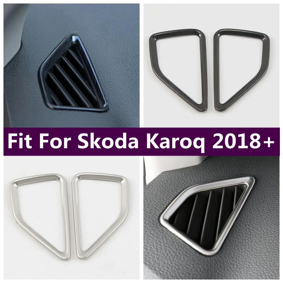 

Dashboard Instrument Air Conditional Outlet Vent Cover Trim Decoration Sticker For Skoda Karoq 2018 - 2022 Interior Accessories