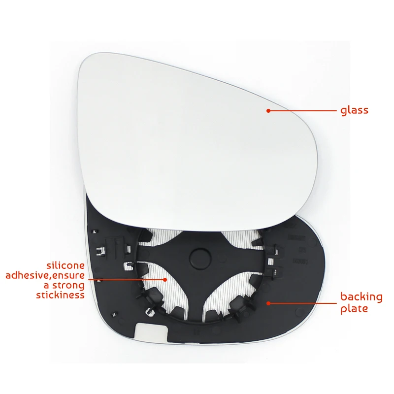 For VW Golf 5 MK5 Jetta Passat B6 2005-09 Left Right Side Heated Mirror Blue White Glass Lens Replacement 3C0857521 3C0857522
