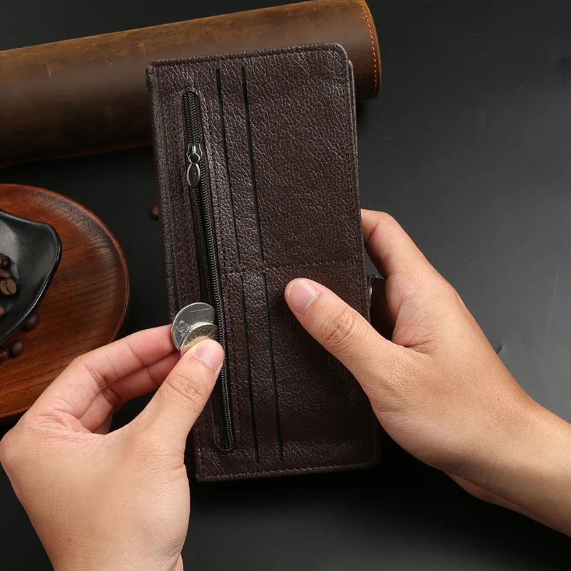 

ID Holders Wallets For Man card Wallets Balck Long Section Purse for Male carteras de mujer billeteras ID Holders bolasa