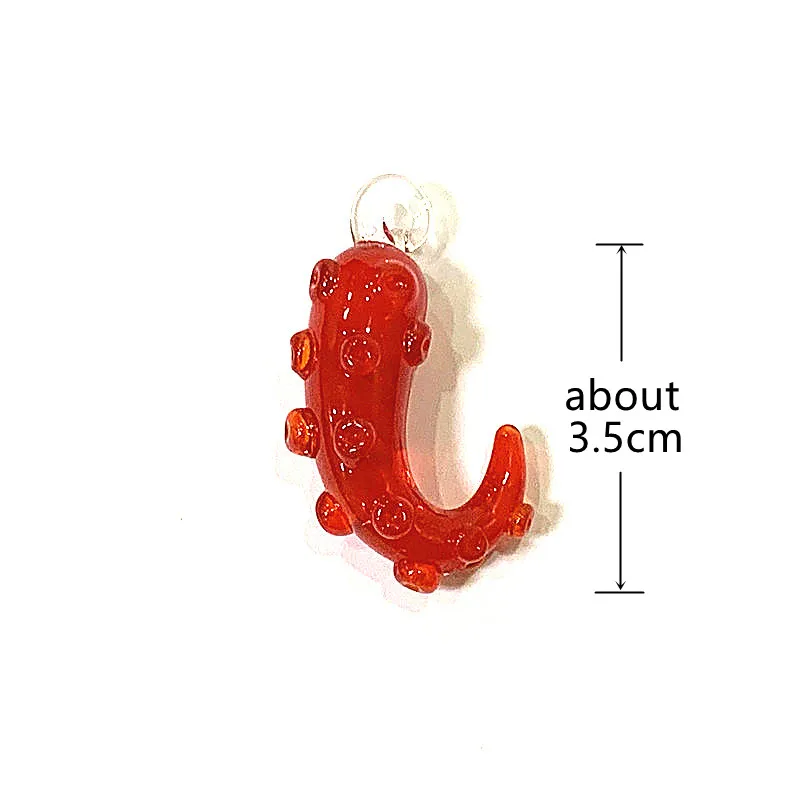 Cute Octopus Claw Glass Pendant Mini Squid Tentacle Charm DIY Handmade Craft Supplies Perfect Holiday Gift For Aquarium Lovers