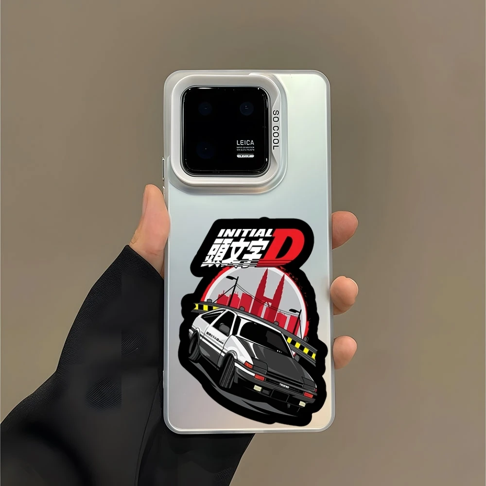 Anime Initial D Phone Case Laser Matte Hard for Samsung s 22 23 24 Note 20 Ultra Plus PRO FE Black White Cool cover