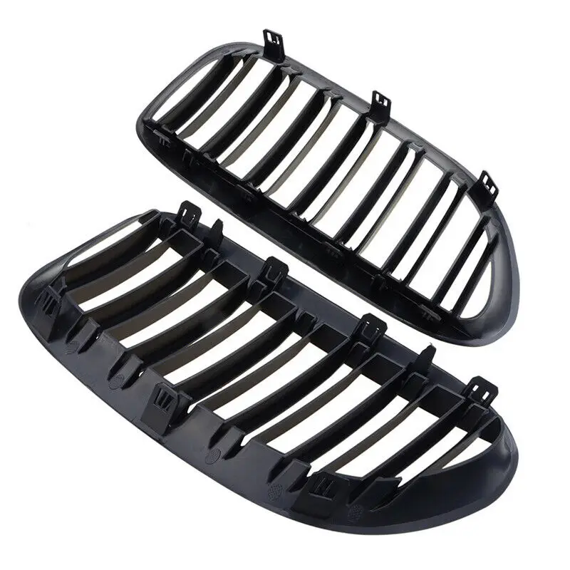 ตะแกรงครอบไฟหน้ารถกันชนหน้าสีดำด้านสำหรับรถยนต์ BMW E63 M6 645Ci 650I E64 2D 2004-2010
