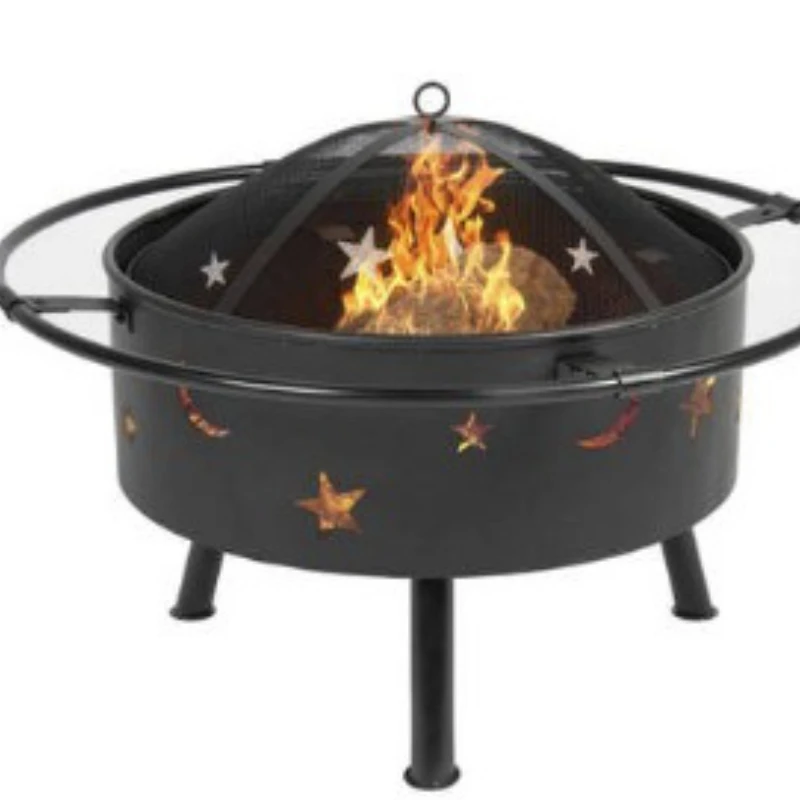 

Star and Moon Heater Black Non-Stained Paint Round Mesh Stove Household Charcoal Grill