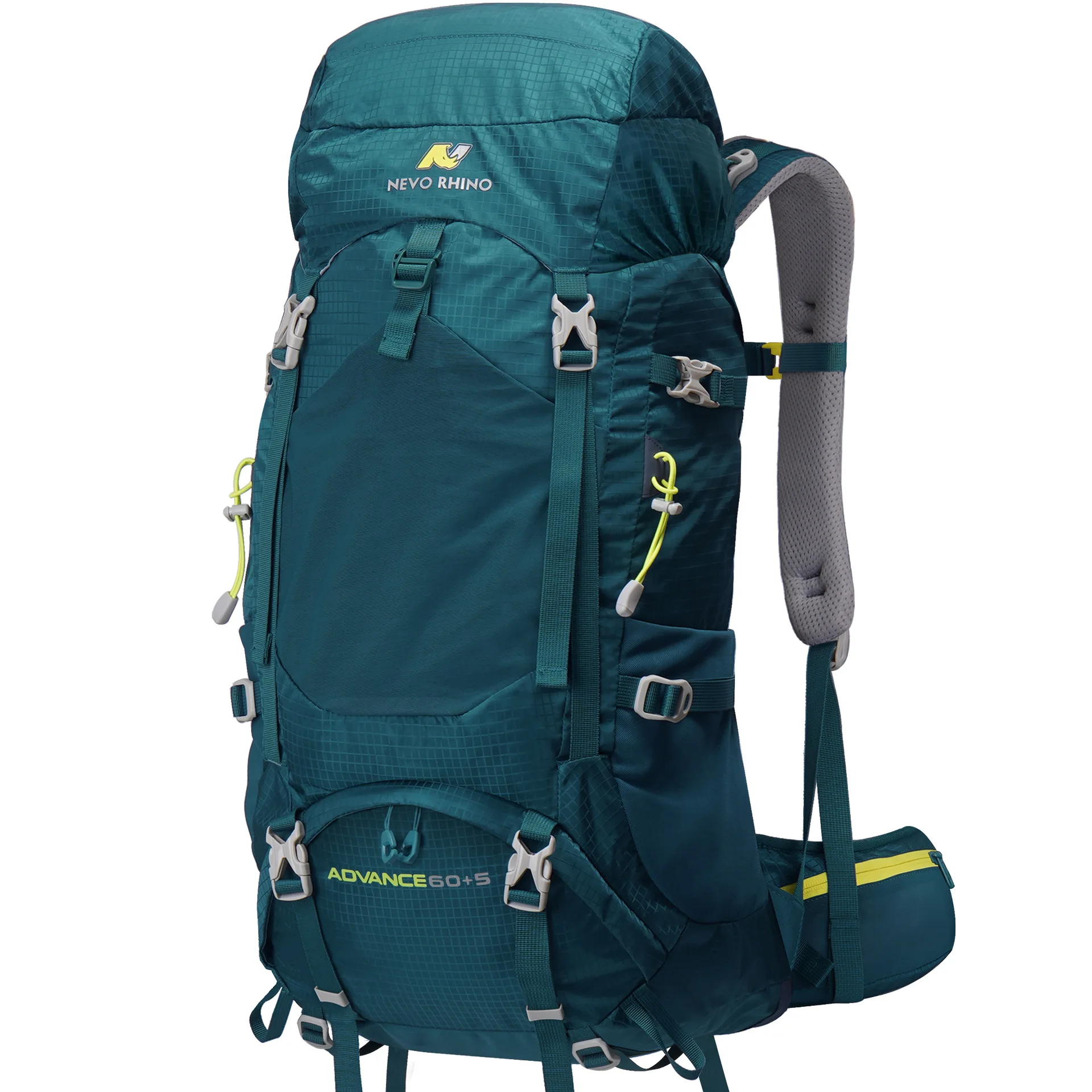 

Nylon lightweight outdoor hiking bag, heavy-duty hiking multi-functional waterproof 65L backpack with reduced load