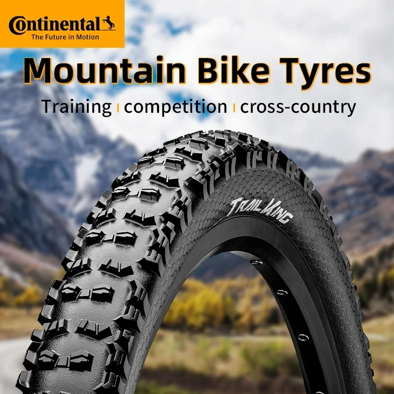 Trail King Continental 29x2.4 Mountain Bike Tires Wire Bead Tyre Non-Folding No Tubeless 51psi 3/180 TPI