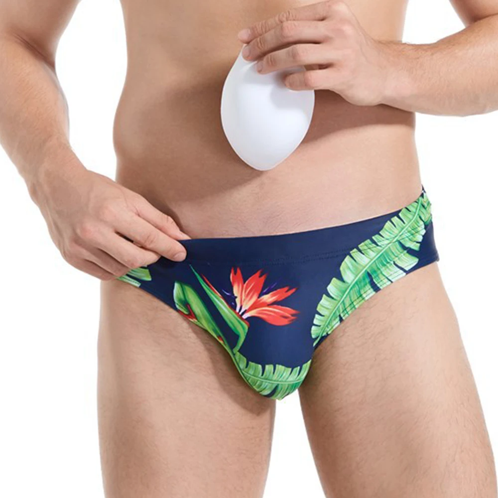 

Swimming Trunks Men Briefs Low Waist Shorts Cups Anti-Embarrassing Beach Shorts Underwear Panties Flat Boxers Beach Swimwear