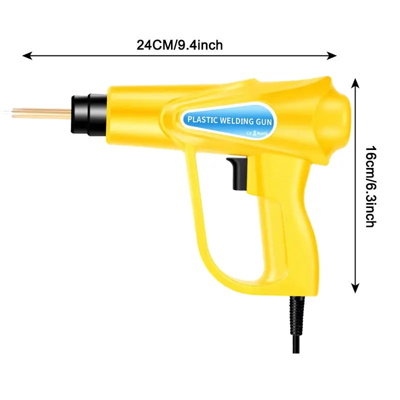 Saldatrice per plastica da 70W 200 pezzi Kit di riparazione paraurti per graffette a caldo pistola per saldatura a riscaldamento rapido per