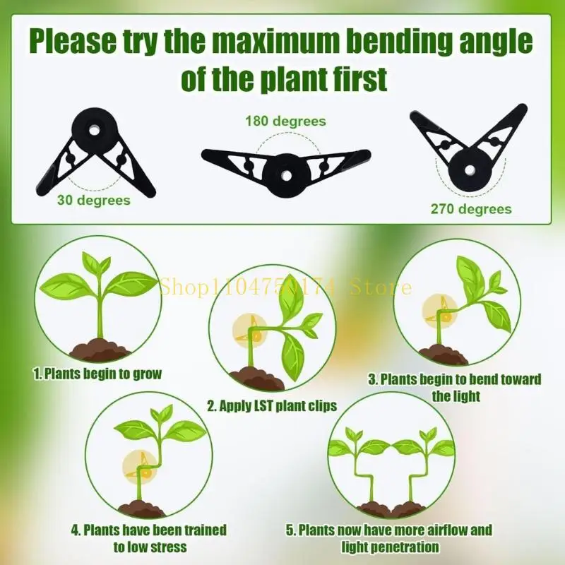 

60x зажимы для обучения в саду, гибкая опора для стебля для здорового развития растений, лидер продаж