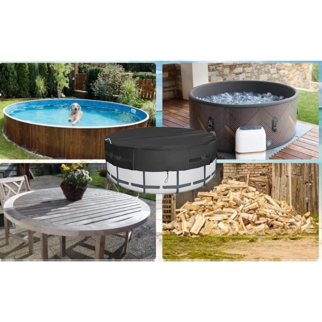 Round Solar Pool Cover for Above Ground Pools Designed to Reduce Evaporation Block Debris and Maintain Stable Water Temperature