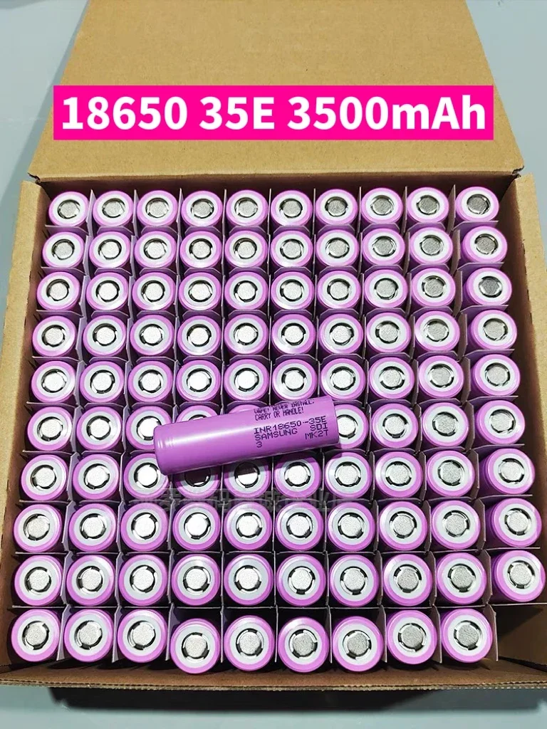 100%Original 35E 20A Discharge Rechargeable Battery 3500mAh INR18650 35E 1-200pcs For Flashlight batteries 3.7V Li-Ion Battery