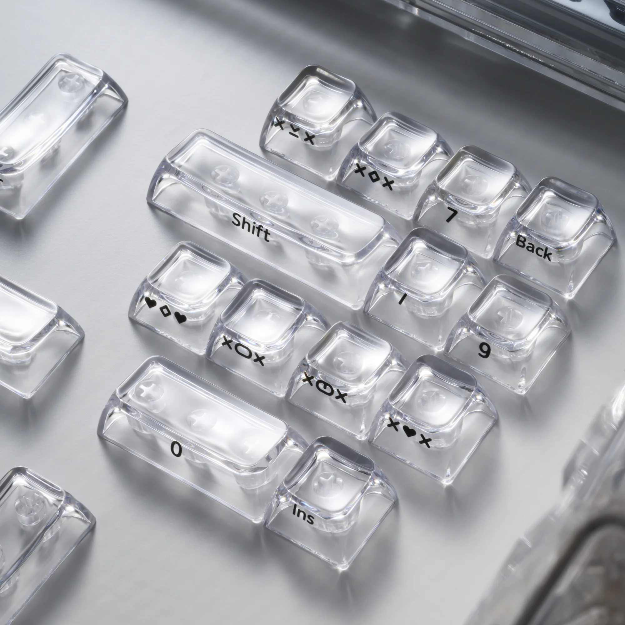 XVX Crystal Transparent SA Profile Keycaps For Mechanical Gaming Keyboard PC Key Caps Side Print Backlit RGB Keycap 128 Keys view 4