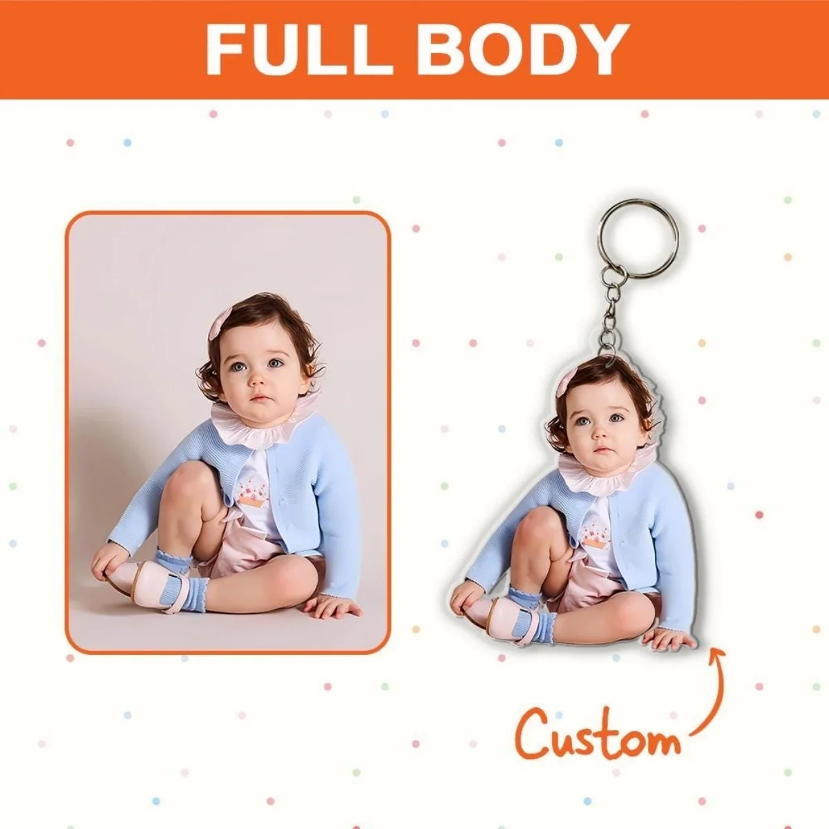 Customizable Acrylic Photo Keychains—Create a Keychain That Is Uniquely Yours, Perfect for Anyone to Use as an Accessory.