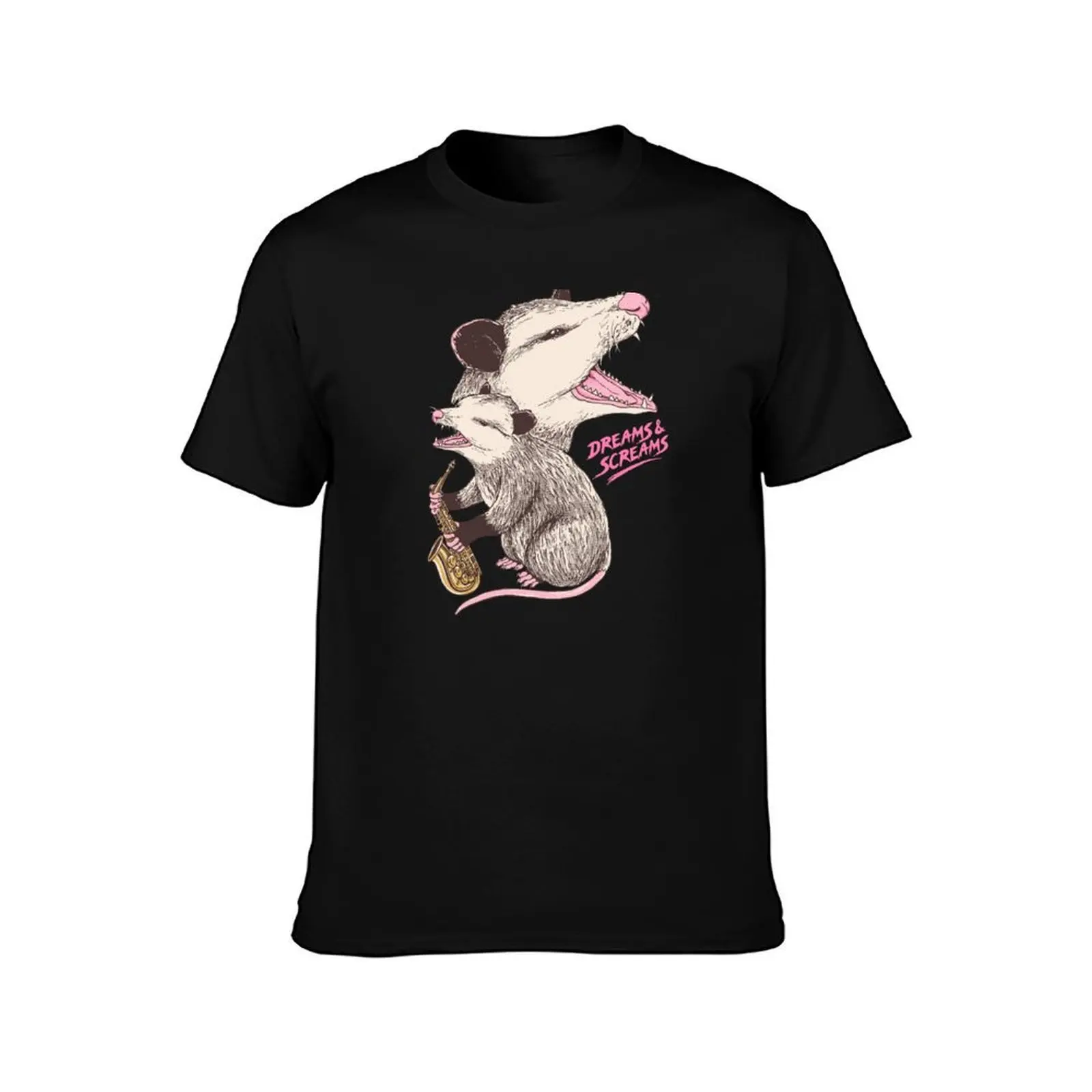 Dreams And Screams T-Shirt, Summer Casual Cotton Tee, Oversized Streetwear Tops, Vintage Graphic Print, Loose Fit Short Sleeve