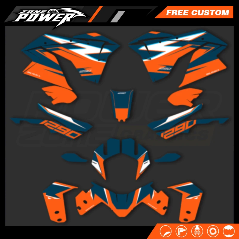 Powerzone Graphics Motorcycle Decal Sticker Deco Kits For KTM 2017 2018 2019 2020 ADV1290 ADV1290 -R ADV1290 -S ADVENTURE 12