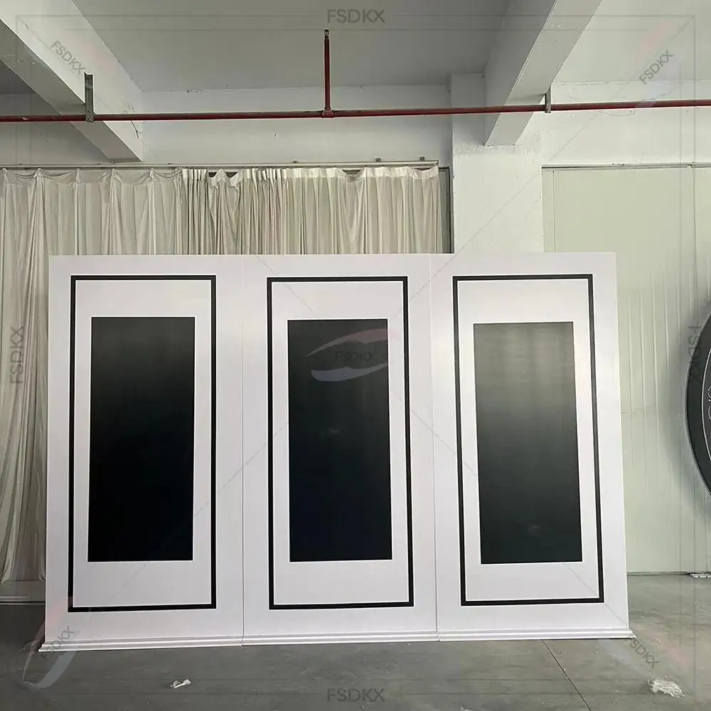 

Customized Elegant & durable Simple Black PVC Wedding Backdrops Factory Craft Background Props for Wedding Decorations