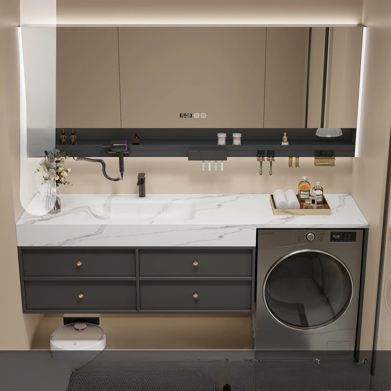 

Легкая роскошная каменная плита, горячий изгиб, встроенная раковина, бытовой умывальник, угловая резка, одинарная раковина, костная линия, шкаф для ванной комнаты b