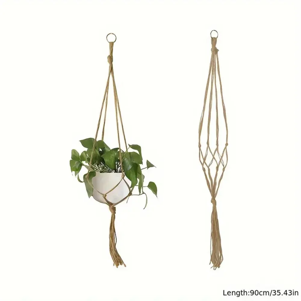 Hanging Plant Holder Basket Cotton Rope Macrame For Indoor Outdoor Garden Balcony Decoration Flower Pot Display Net