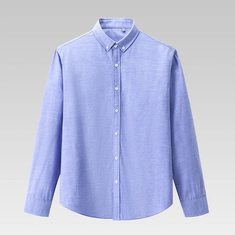 

Spring 2024 Men's Versatile Casual Long Sve Pure Color irt Youth Trend Daily Wear Stand Fit Collar Classic Sle