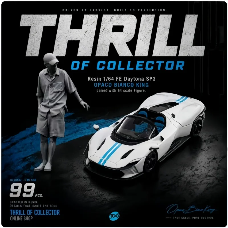 Em estoque Fuelme&TOC 1:64 Bianco King King White SP3, modelo de carro em miniatura de resina, ornamentos para adultos, brinquedos para meninos