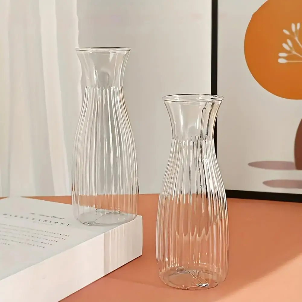 Transparent Plastic Vase Flower Arrangement Container Creative Hydroponic Plant Flower Vases Home Living Room Desk Decor