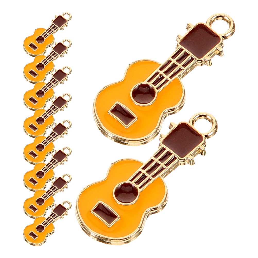 

40 Pcs Guitar Accessories Enamel Charms for Bracelets Keychains Pendants DIY Supplies Alloy Jewelry Decorations Musical