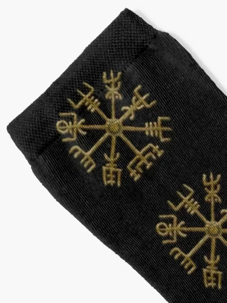 Vegvisir - Icelandic Magical Stave - Protection & Navigation Socks custom Thermal man winter colored Socks For Man Women's