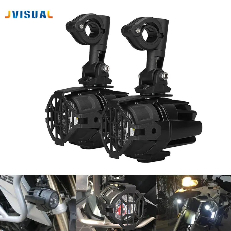 Motorcycle LED Fog Light Driving Lamp 40w Auxiliary For BMW R1250GS ADV F800GS R 1250 GS LC Yamaha MT07 MT09 Headlight Guard