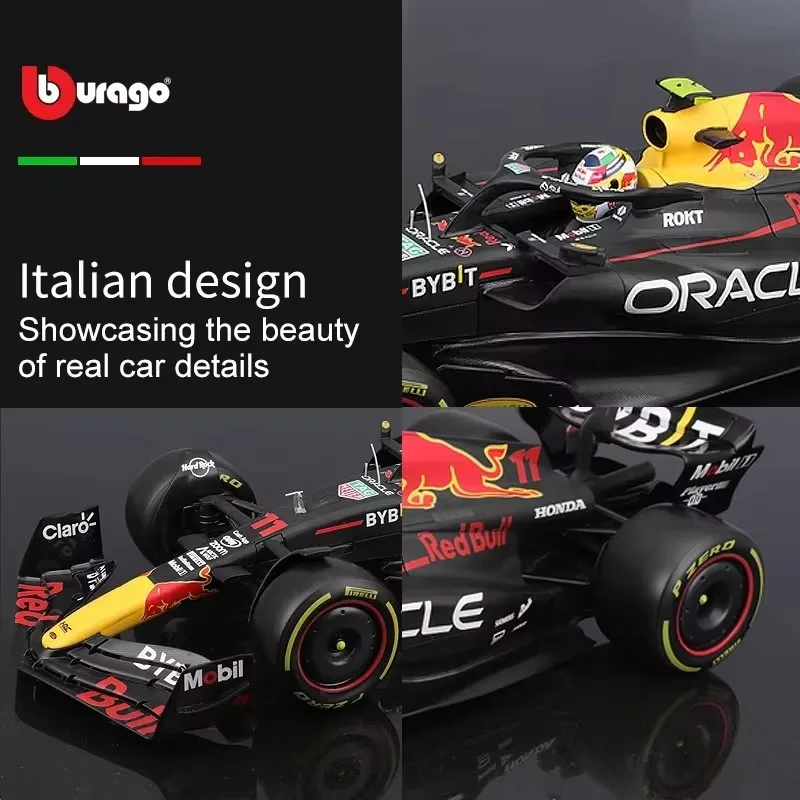 Bburago 1:18 2023 F1 Red Bull Rb19  1 Max Verstappen  11 Sergio Perez Formula Model Racing Alloy Car Toy Decoration Boy Gift