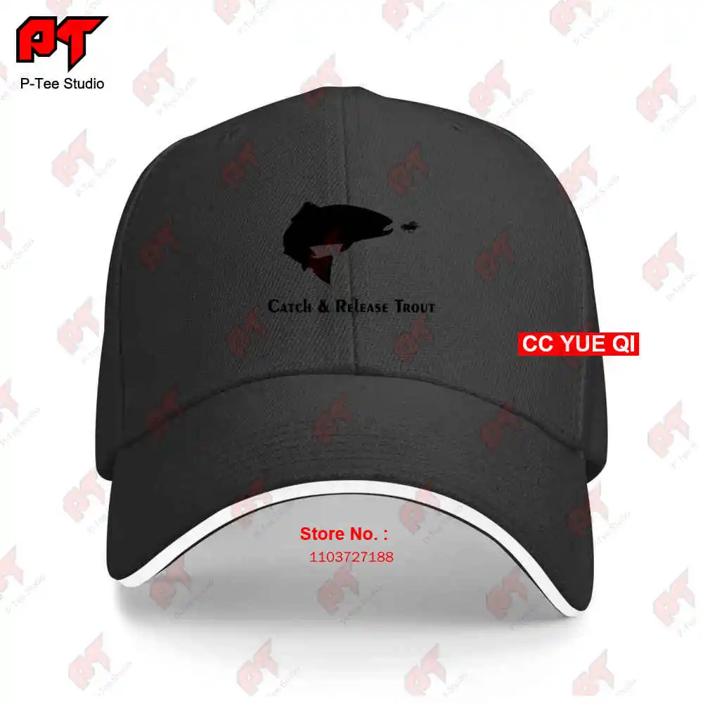 Gorra de béisbol de pesca con mosca, arcoíris, marrón, trucha de río, salmón, cazador, captura y liberación, 41JS