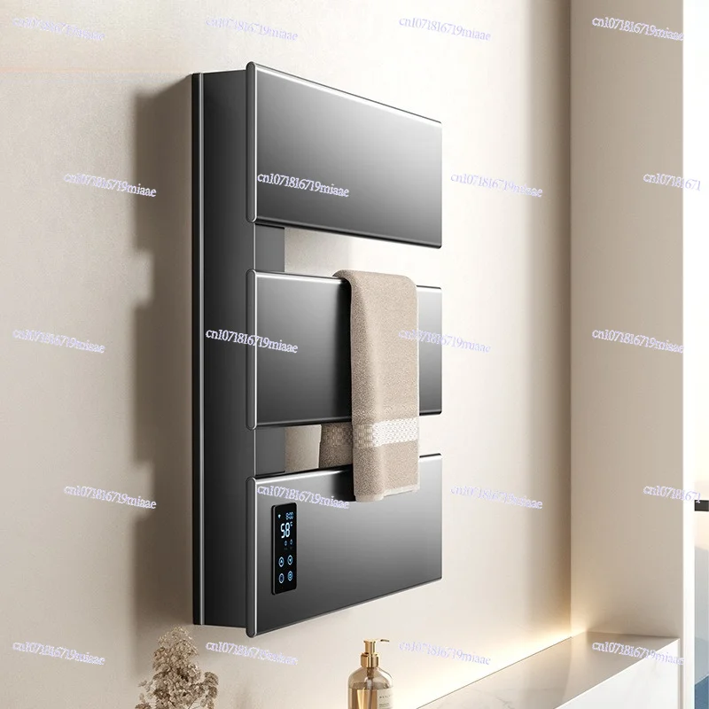 Electric towel rack, bathroom, household regular heating, drying, sterilization, bathroom light and dark bath towel rack