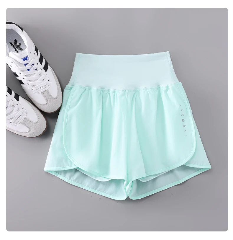 DRUR Damen-Radhose, hohe Taille, schnell trocknend, Yoga-Shorts, Damen-Sommer-Sport, kurze Hose mit Innenfutter, Fitnessstudio-Bekleidung – Detail 5