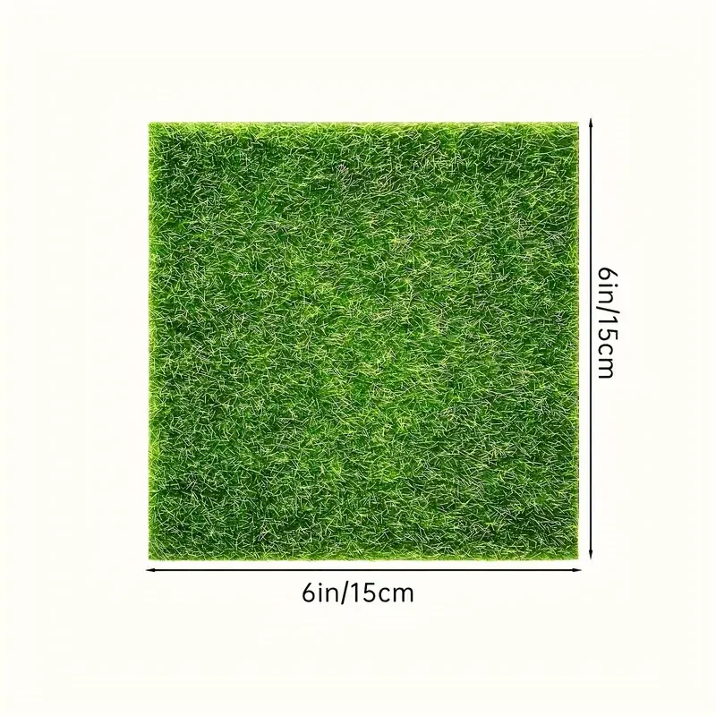 3 قطع من عشب الحديقة الخيالية، ديكورات منزلية للألعاب، عشب صناعي صغير، ديكور DIY، ملحقات تصميم نموذج صغير #6