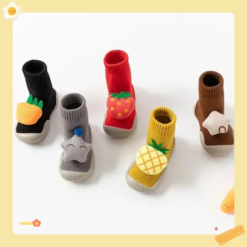 

Children's Thickened and Warm Cartoon Shoes Baby 2025 Non-slip Soft Bottom Walking Shoes Indoor Toddler Shoes Autumn Winter