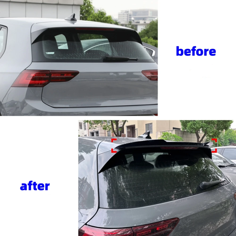Maxton Style Car Rear Roof Spoiler Tail Wing For VW Golf MK8 Golf 8 GTI GTD R 2020-2023 Rear Spoiler Cap Rear Trunk Wing Bodykit view 2