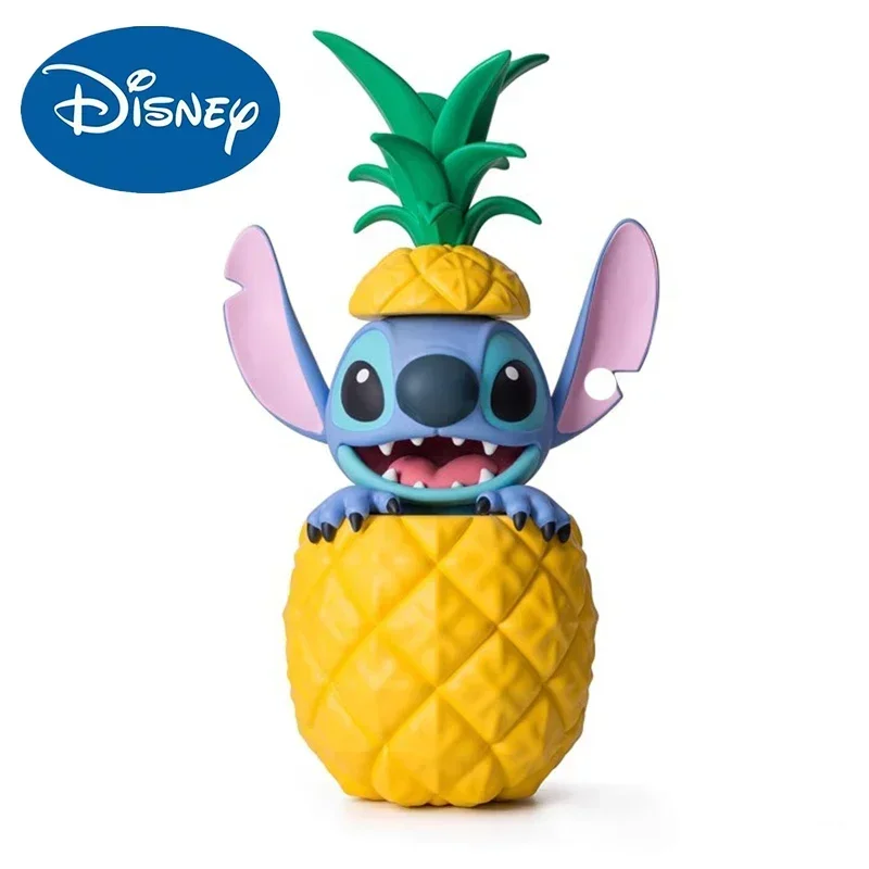 Genuine Disney Lilo & Stitch Figure Pineapple Stitch Action Figurine Collection 30cm Model Statue Doll Large Size Desk Decor Toy