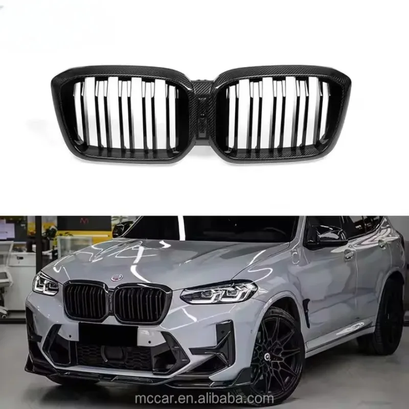 Hot Selling Car Grille Suitable For BMW F98 X4M LCI Style Carbon Fiber Front Bumper Intake Grille